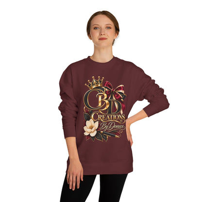 CB Creations Crown Logo Sweatshirt — Floral Ribbon Graphic Crewneck