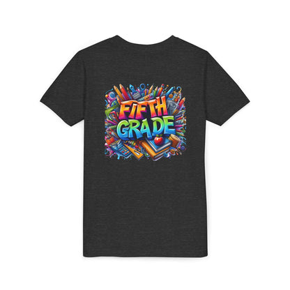 Fifth Grade Kid's Tee - Colorful School Supplies Back to School T-Shirt