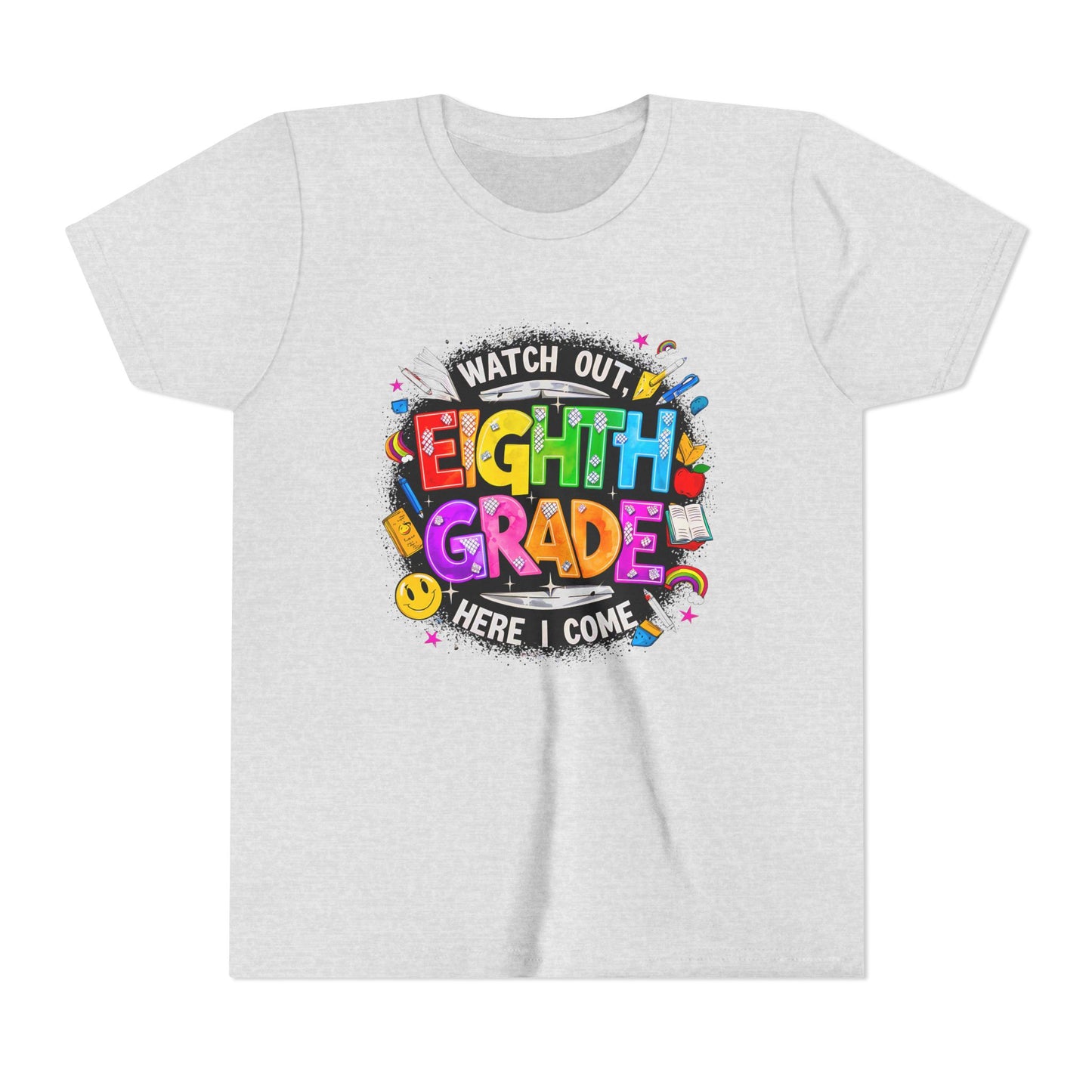Eighth Grade Kids T‑Shirt — "Watch Out, Eighth Grade Here I Come" Back-to-School Tee