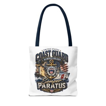 Coast Guard Semper Paratus Tote Bag – U.S. Coast Guard Patriotic Beach & Everyday Carry