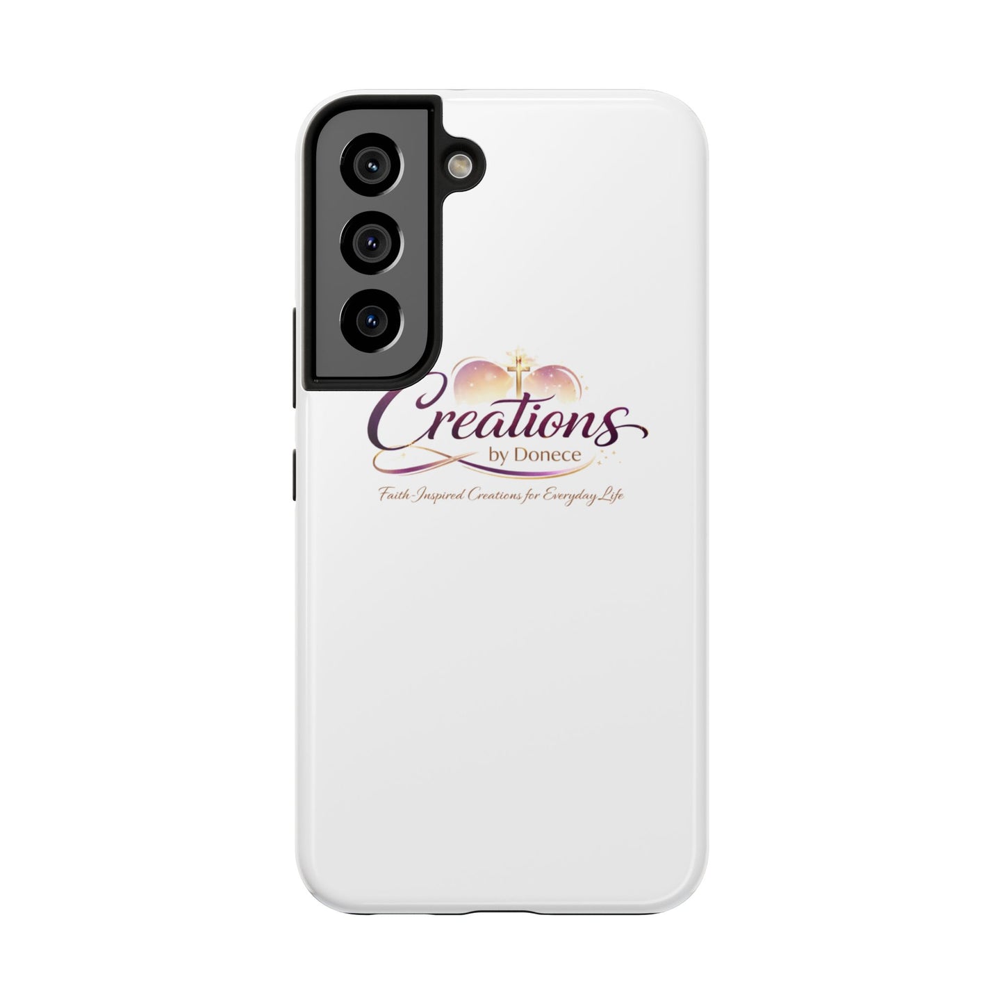 Creations by Donece Soft-Touch Tough Phone Case — Faith-Inspired Logo Protective Cover