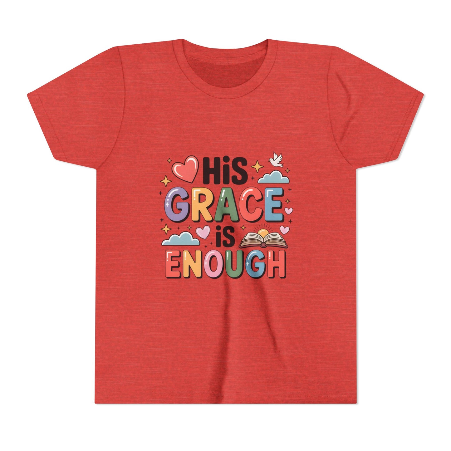 His Grace Is Enough Youth Tee — Christian Kids Inspirational Shirt