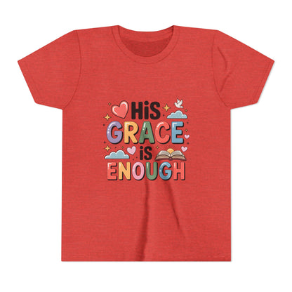 His Grace Is Enough Youth Tee — Christian Kids Inspirational Shirt