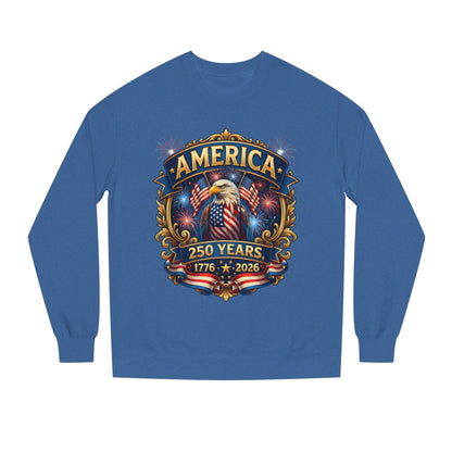 America 250 Years Crewneck Sweatshirt — 1776–2026 Patriotic Eagle Design