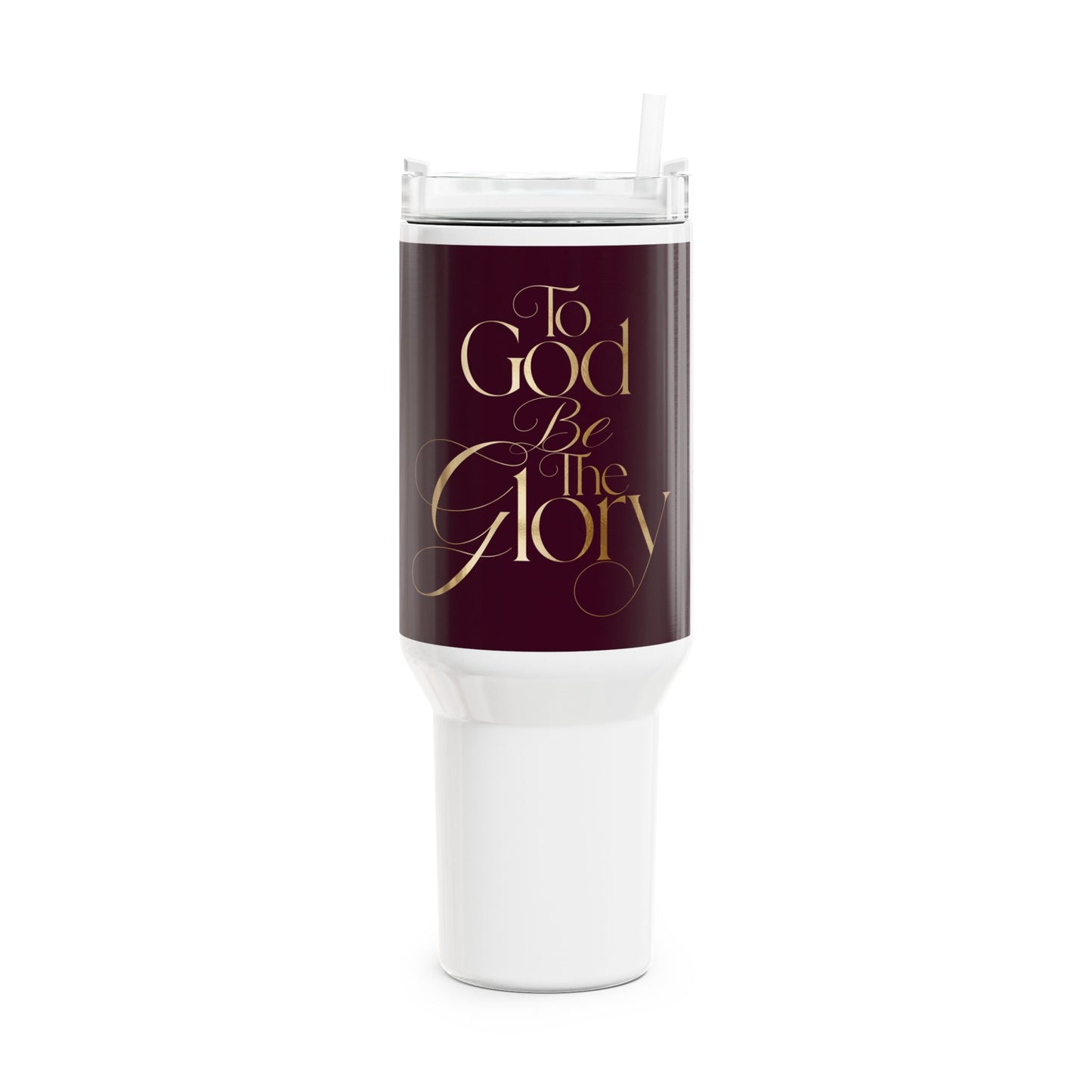 Christian 40oz Tumbler – "To God Be The Glory" Insulated Travel Mug