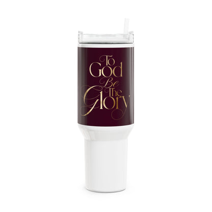 Christian 40oz Tumbler – "To God Be The Glory" Insulated Travel Mug