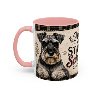 Standard Schnauzer Coffee Mug — "Home Is Where My Standard Schnauzer Is" Accent Mug