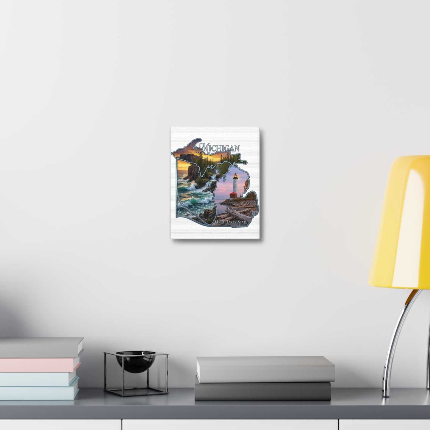 Michigan Scenic Canvas Print — Great Lakes Lighthouse Wall Art