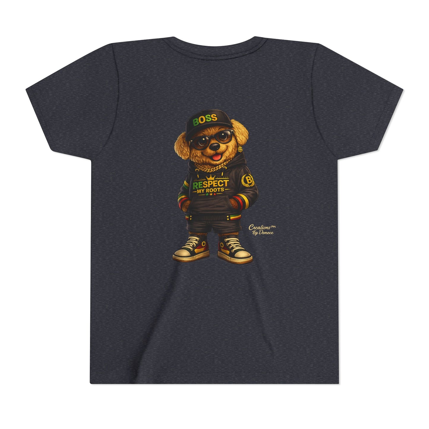 Kids Graphic Tee - 'Respect the Hustle' Teddy Bear Streetwear