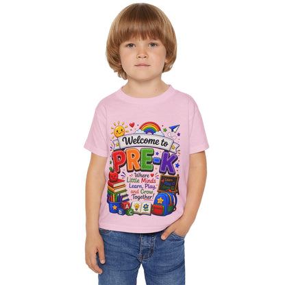 Welcome to Pre-K Toddler T-Shirt — Colorful Back-to-School Preschool Shirt