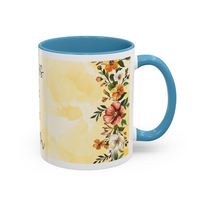 She Is Mom Floral Accent Coffee Mug — 'She is Peace, She is Home' Mother's Day Gift
