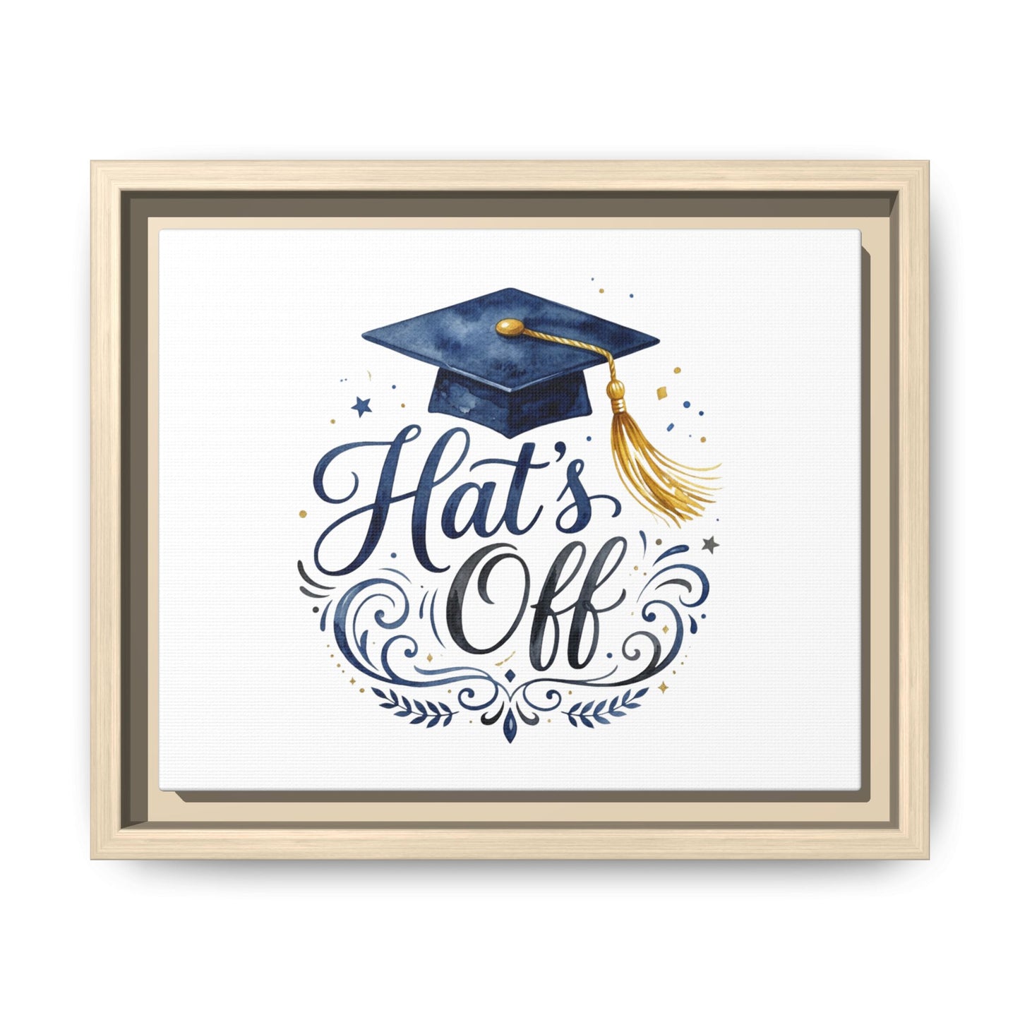 Graduation Canvas Print - "Hat's Off" Framed Matte Art