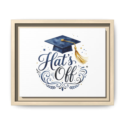 Graduation Canvas Print - "Hat's Off" Framed Matte Art