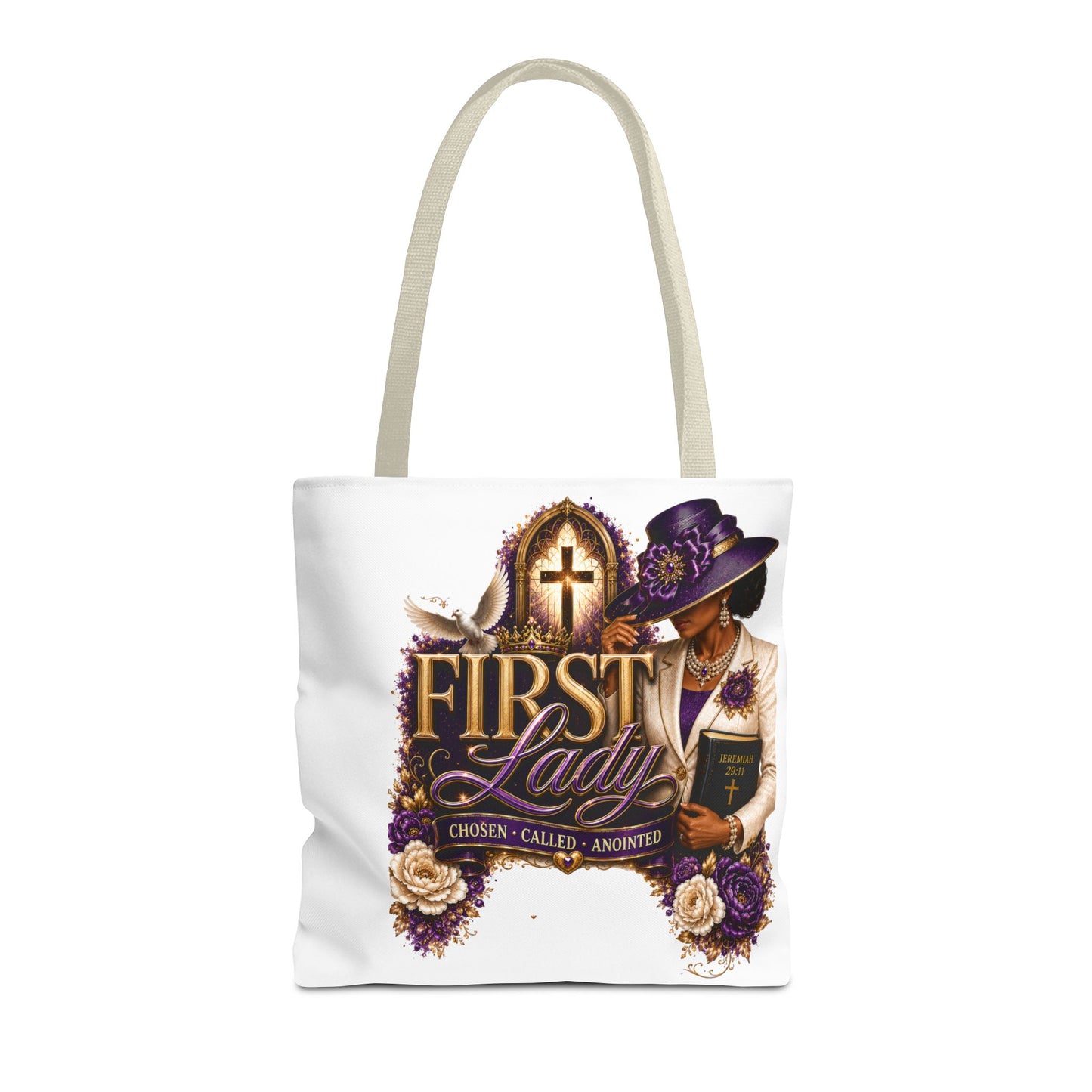 First Lady Christian Tote Bag — Chosen, Called, Anointed Church Purse