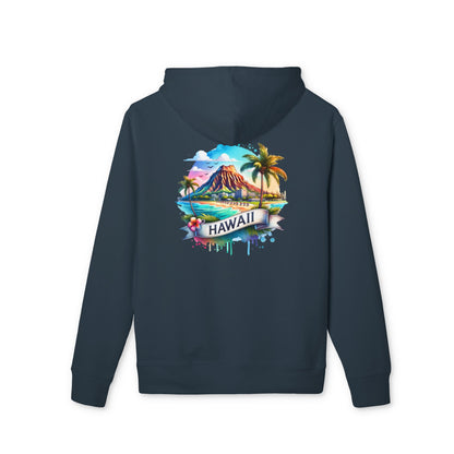Hawaii Watercolor Hoodie — Tropical Island Palm Beach Pullover