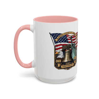 Liberty Anniversary Coffee Mug — 250th USA Celebration Accent Mug