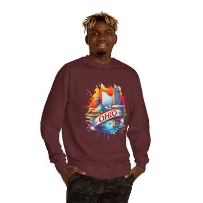 Ohio Skyline Crewneck Sweatshirt – Colorful Cityscape Graphic