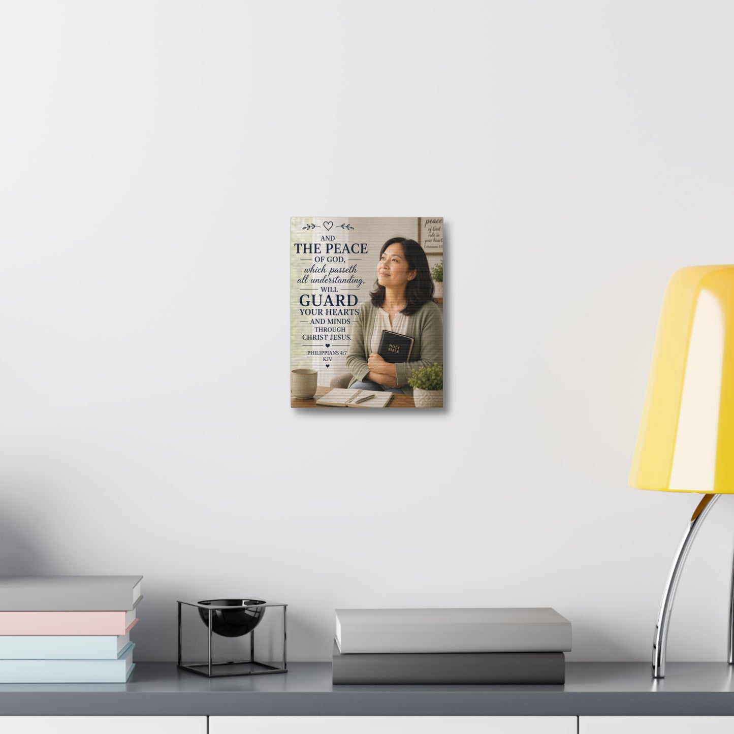 Stretched Canvas - "And the Peace of God" Philippians 4:7 Christian Wall Art
