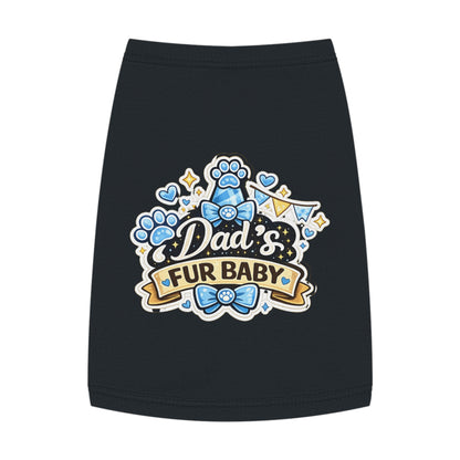 Pet Tank Top — “Dad’s Fur Baby” Cute Paw-Print Dog/Cat Shirt for Father’s Day & Pet Parents