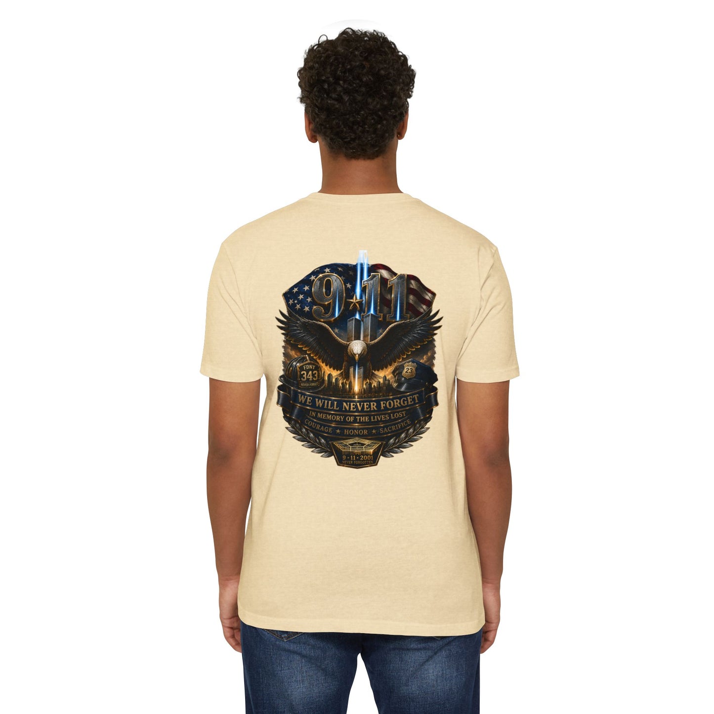 9/11 Remembrance T-Shirt — "We Will Never Forget" Tribute Tee