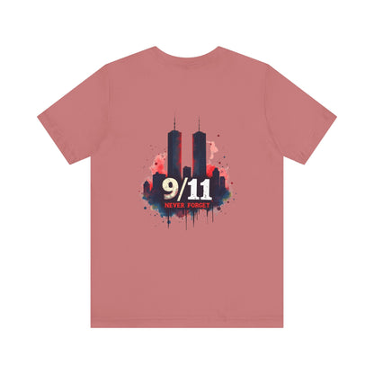9/11 Never Forget T-Shirt — World Trade Center Memorial Tee