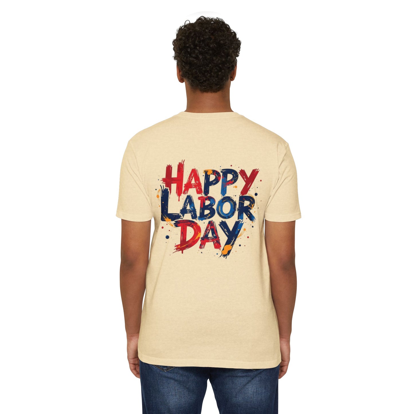 Labor Day Graphic T-Shirt — "Happy Labor Day" Patriotic Celebration Tee