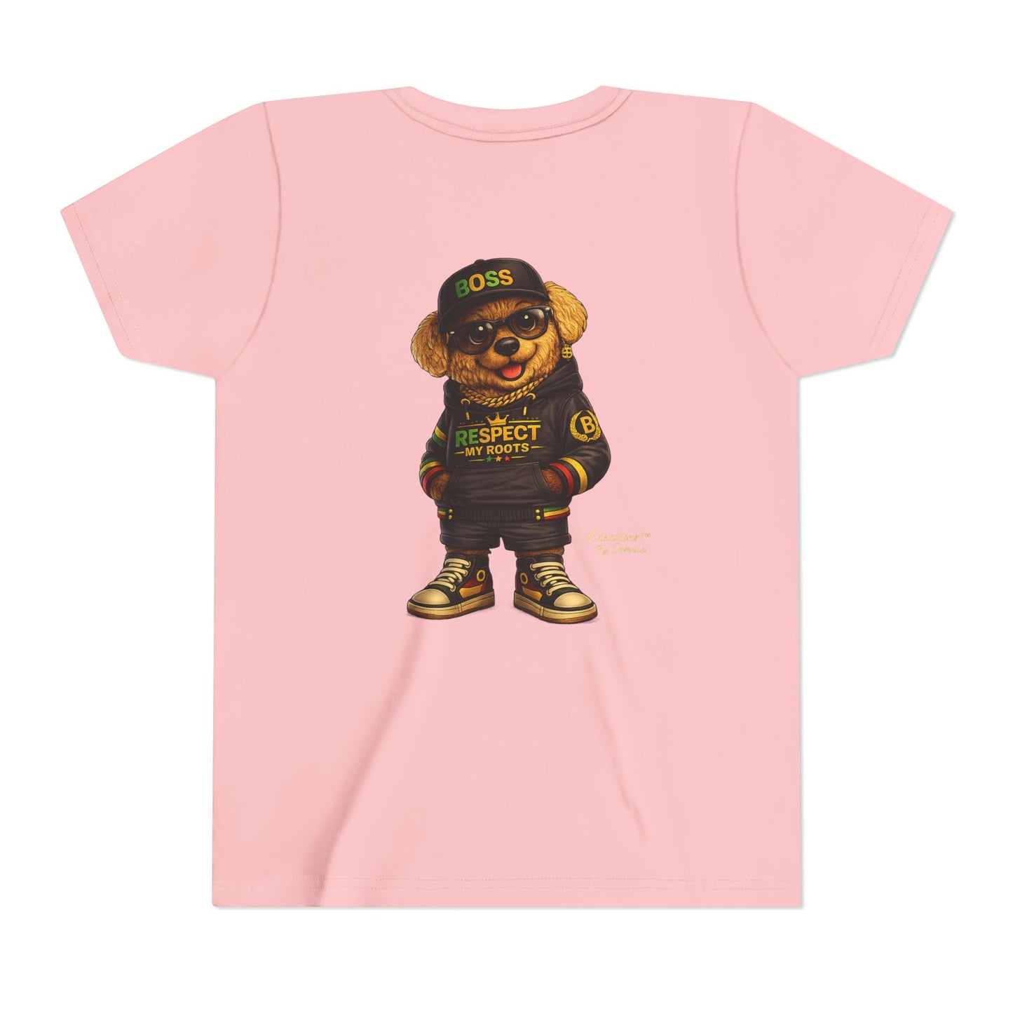 Kids Graphic Tee - 'Respect the Hustle' Teddy Bear Streetwear
