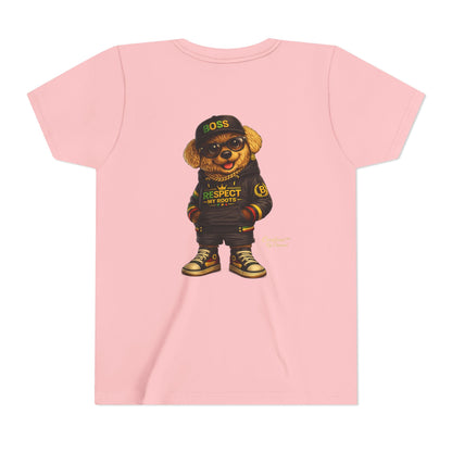Kids Graphic Tee - 'Respect the Hustle' Teddy Bear Streetwear