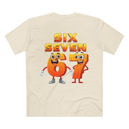 Six Seven 67 Cartoon Tee – Funny Number Graphic T-Shirt