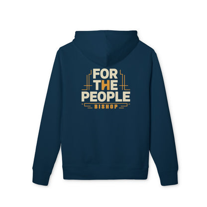 For The People Hoodie — Retro Block Letter Political Statement Pullover