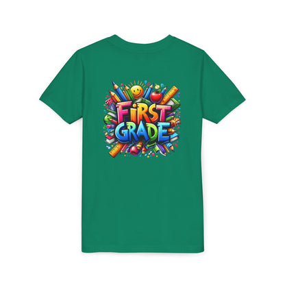 First Grade Kids Tee — Colorful Back-to-School Shirt for Boys & Girls