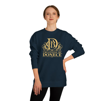 Crewneck Sweatshirt — 'Creations By Donece' Gold Logo Pullover