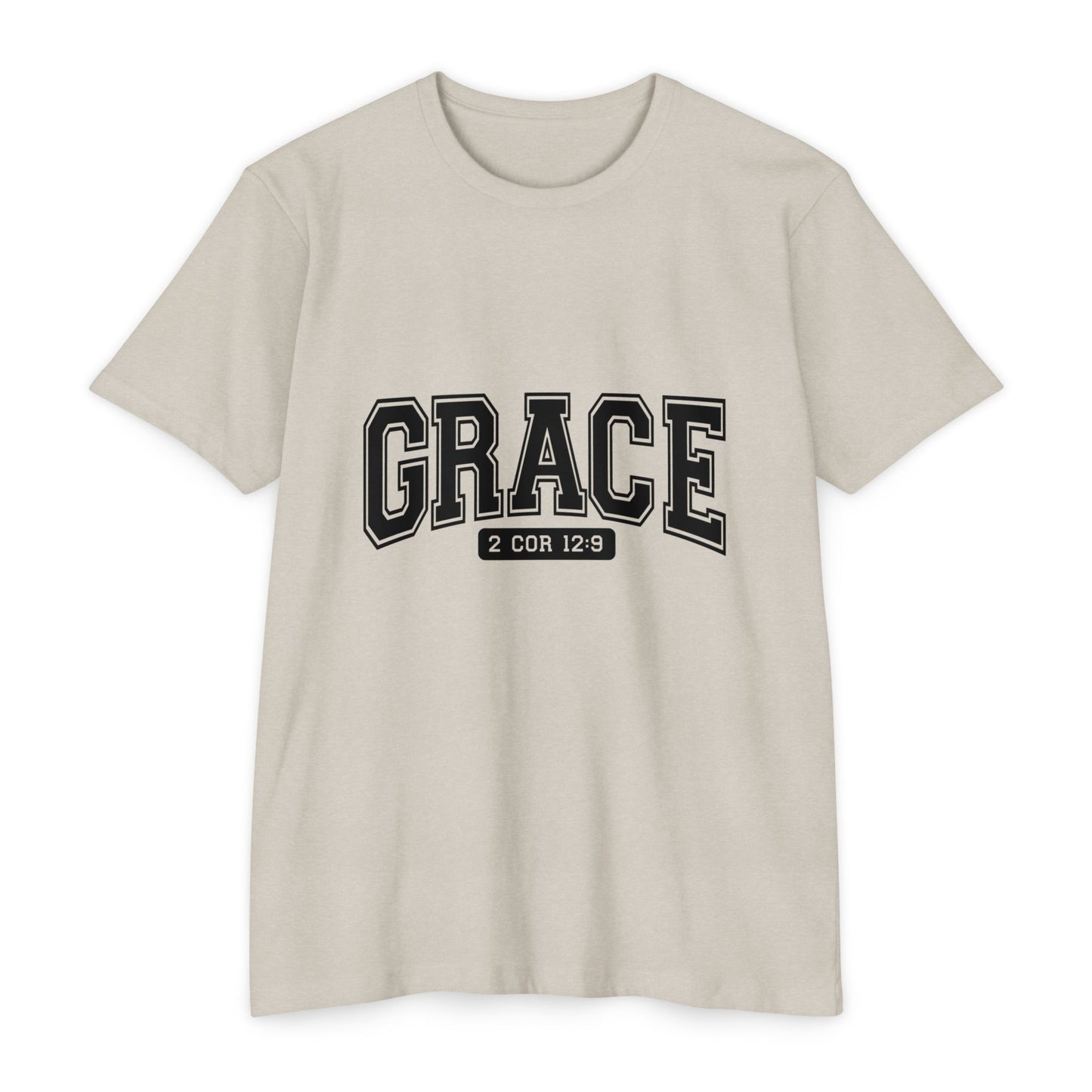 Grace T-Shirt — Faith Graphic Tee ("GRACE" with 2 Cor 12:9)