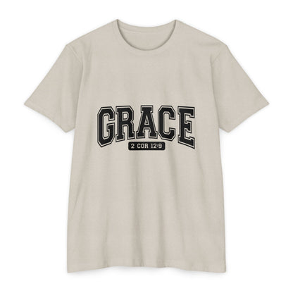 Grace T-Shirt — Faith Graphic Tee ("GRACE" with 2 Cor 12:9)