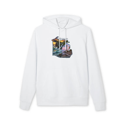 Michigan Lakeshore Hoodie — Scenic Lighthouse Sunset State Silhouette