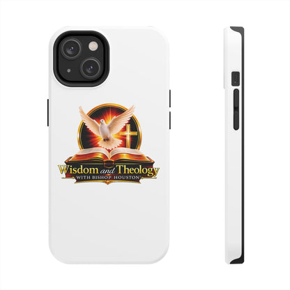 Wisdom and Theology Tough Phone Case — Christian Dove & Cross Design