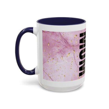 Mom Definition Accent Coffee Mug – Inspirational Pink Marble Mother’s Day Gift (11/15oz)