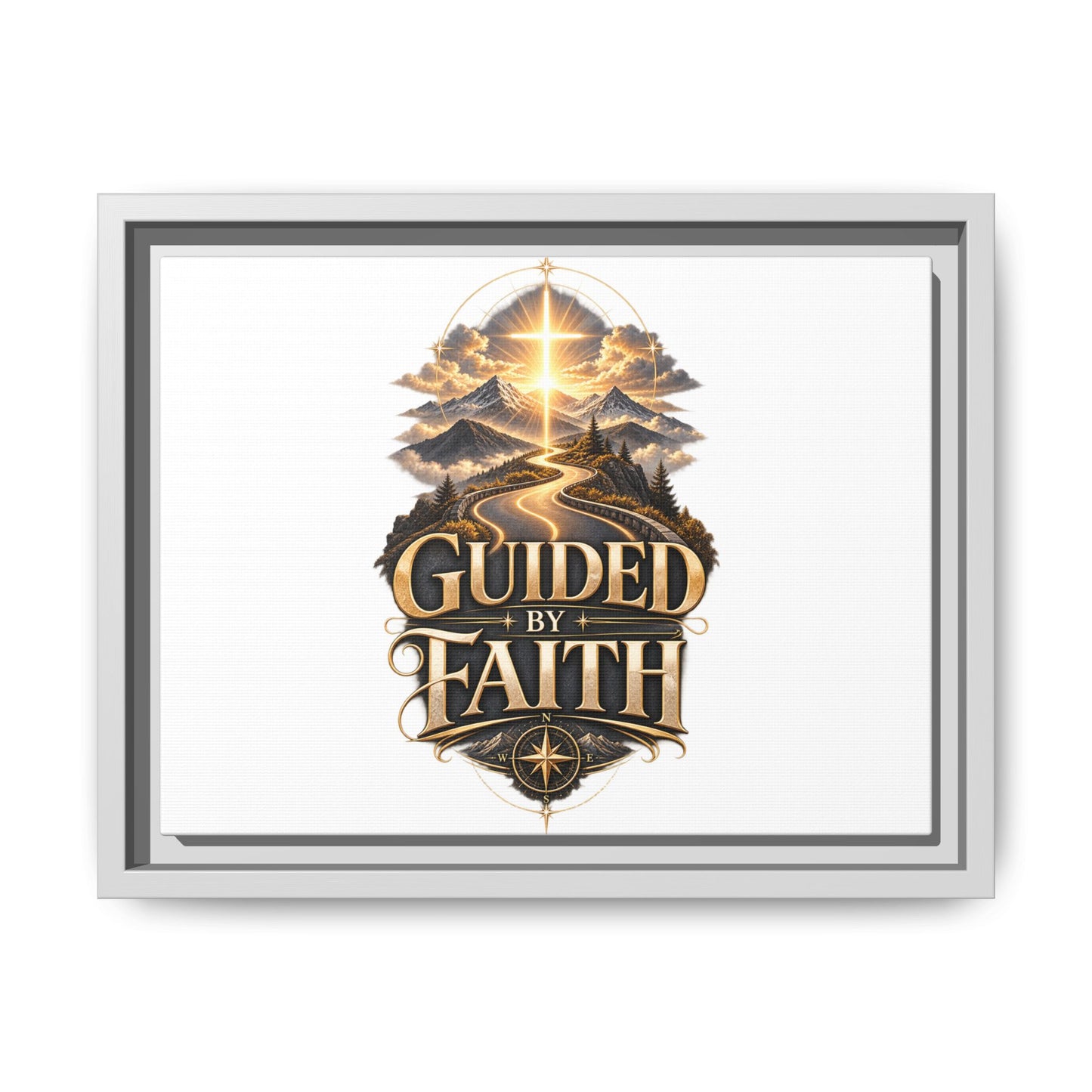 Guided by Faith Framed Matte Canvas — Inspirational Christian Wall Art
