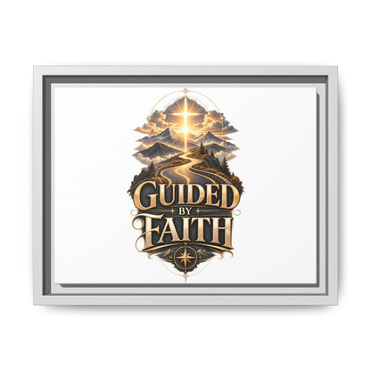 Guided by Faith Framed Matte Canvas — Inspirational Christian Wall Art