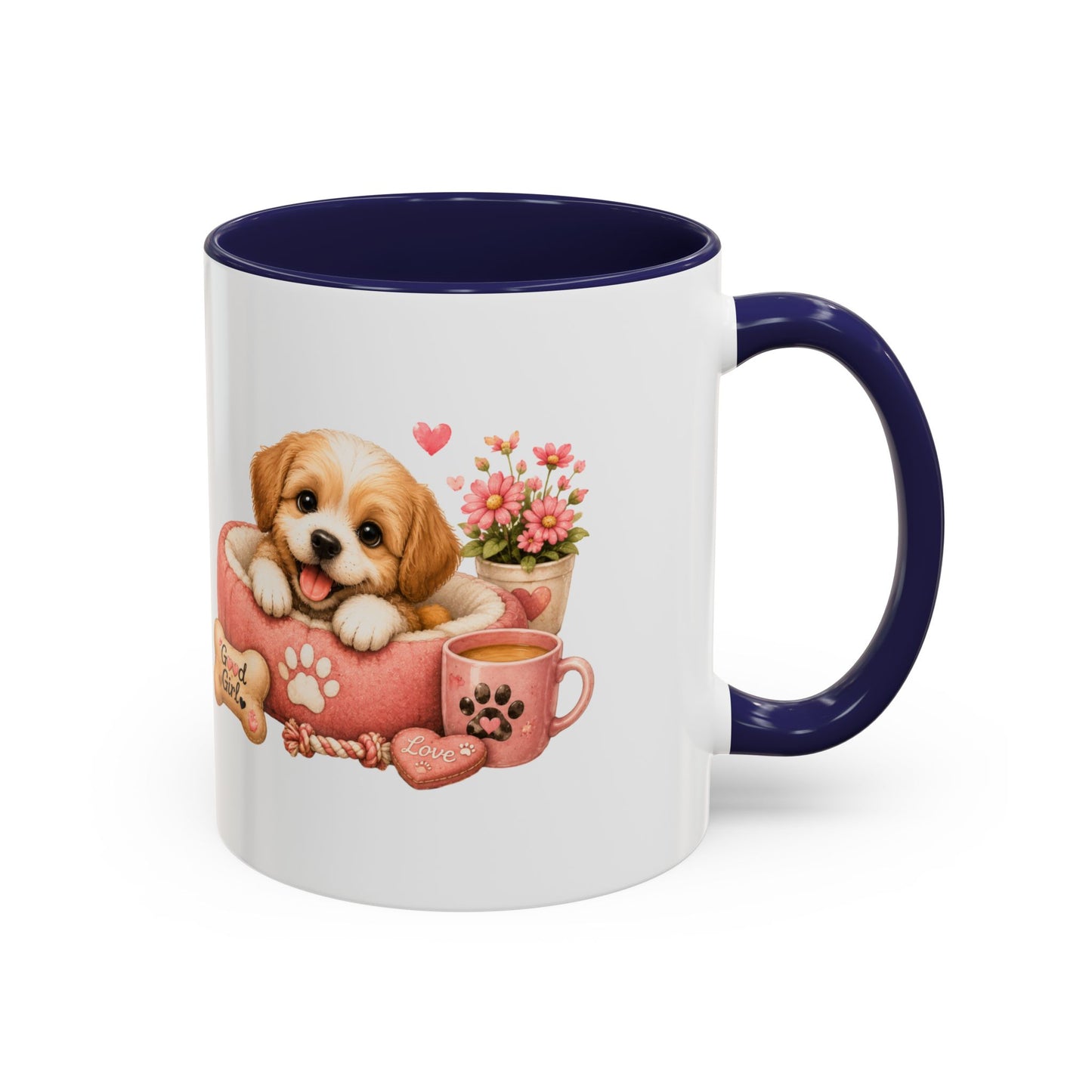 Cute Puppy Coffee Mug — Adorable 'Good Girl' Dog Design, Accent 11/15oz