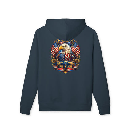 250 Years Patriotic Eagle Hoodie – American Flag 1776–2026 Anniversary