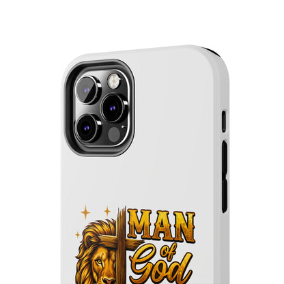 Man of God Lion Phone Case — ‘Man of God’ Christian Protector Dad Gift