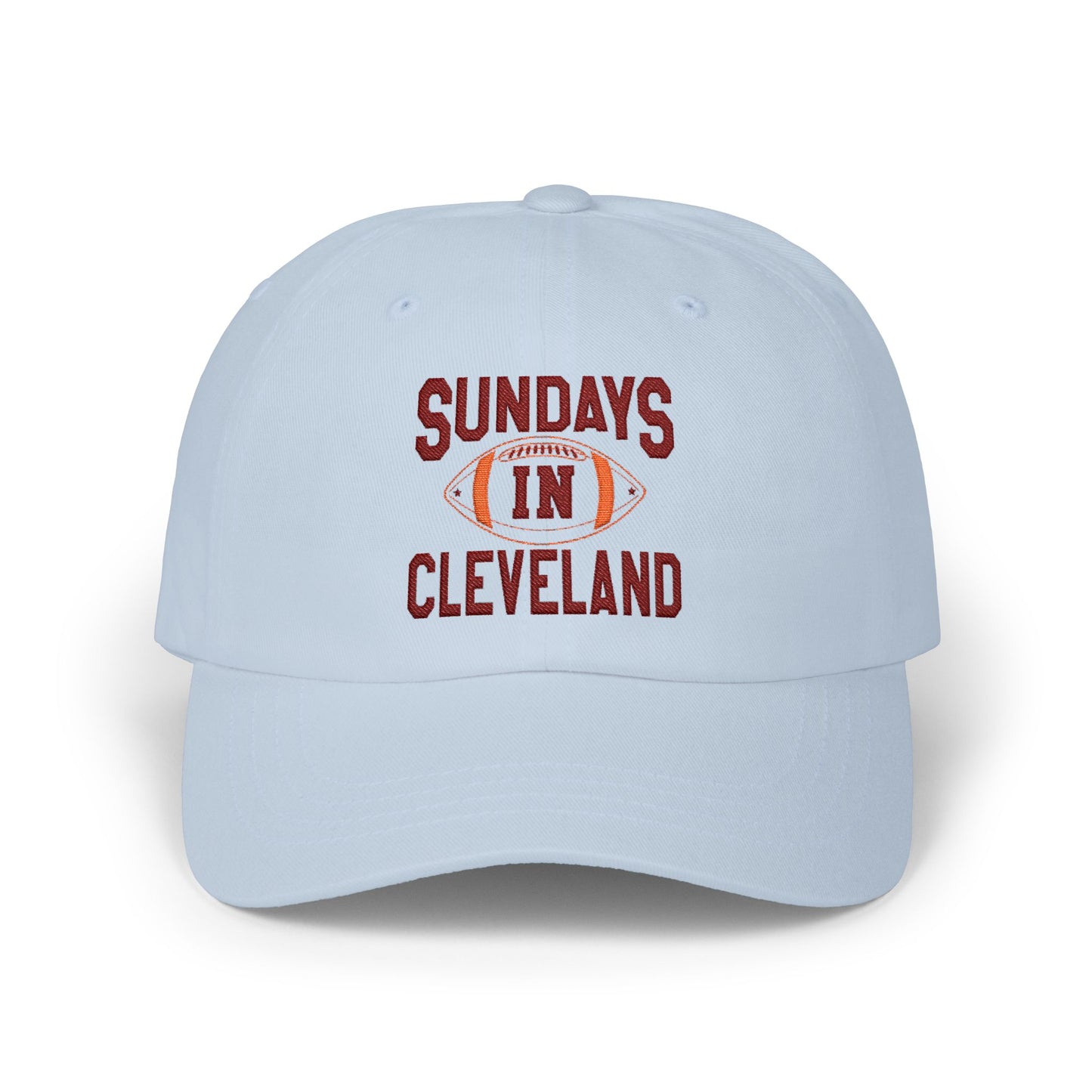 Dad Cap – "Sundays in Cleveland" Football Embroidered Hat