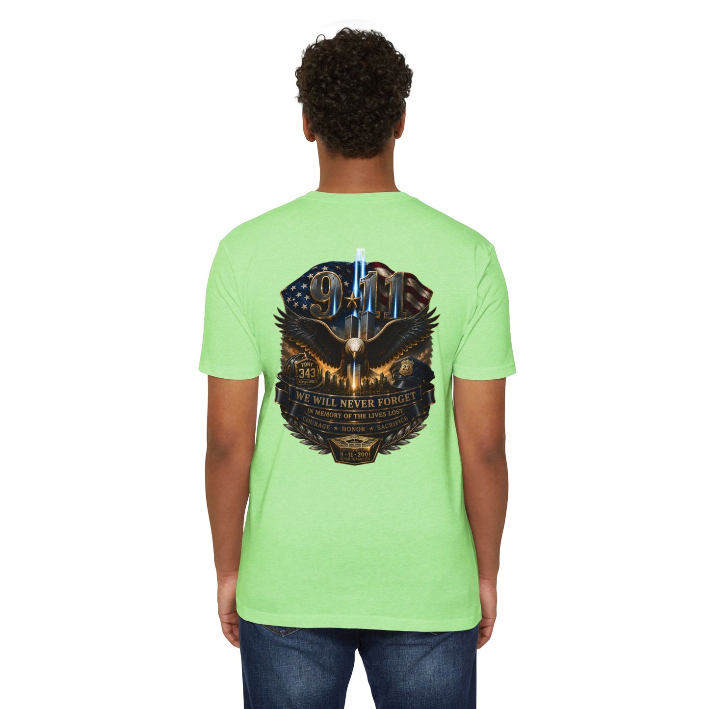 9/11 Remembrance T-Shirt — "We Will Never Forget" Tribute Tee