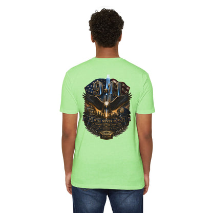 9/11 Remembrance T-Shirt — "We Will Never Forget" Tribute Tee