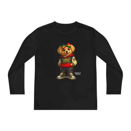 Youth Bear Varsity Long Sleeve Tee — 'Proud Brother' Graphic