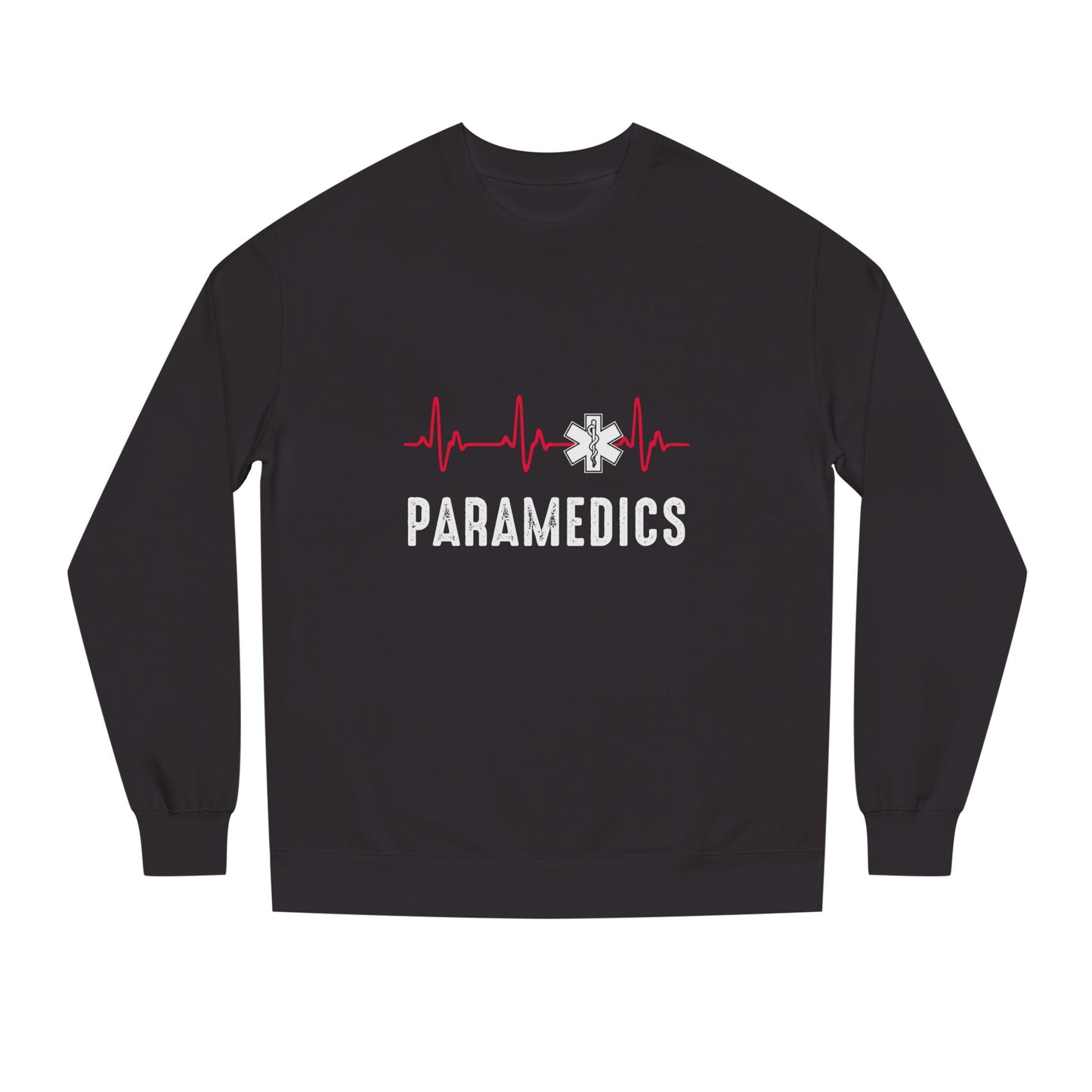 Paramedics Crewneck Sweatshirt — EMS Star of Life Heartbeat Design