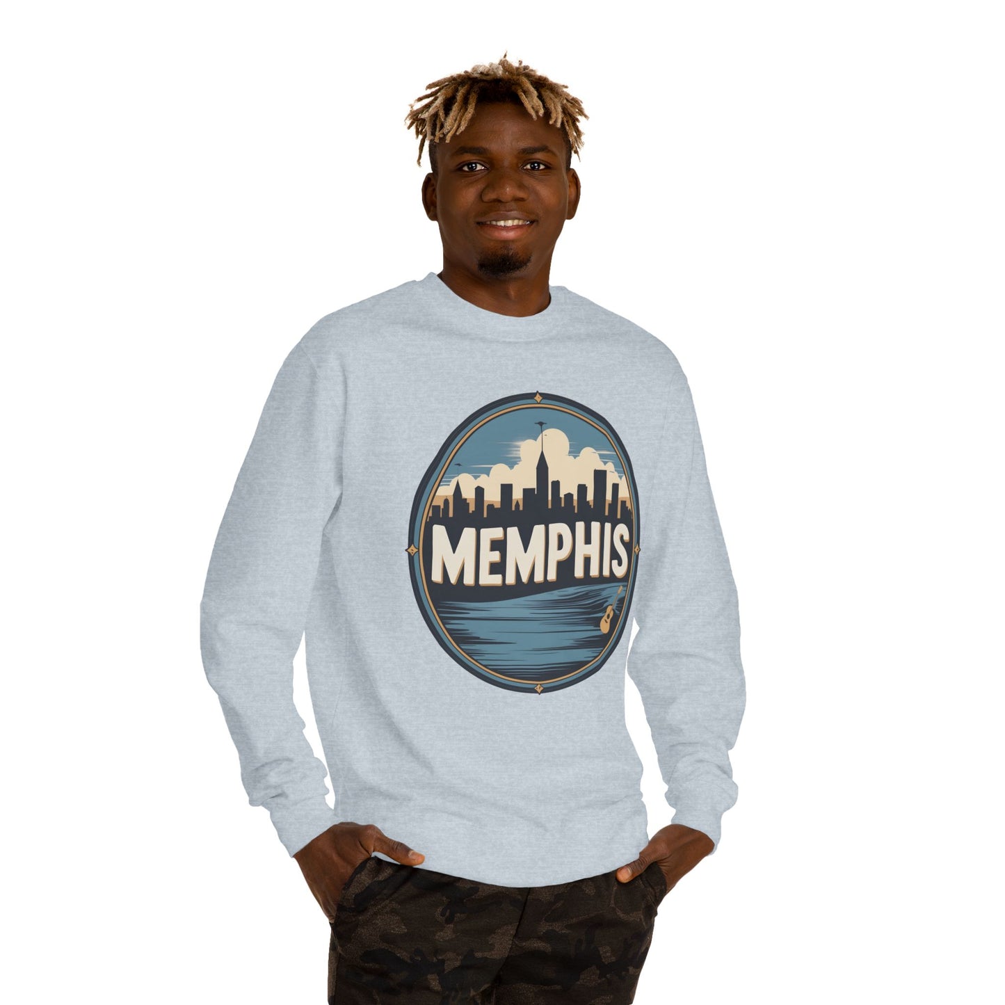 Memphis Skyline Crewneck Sweatshirt — Retro Cityscape Pullover