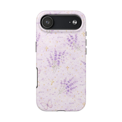 Faith Grace Blessed Phone Case | Christian Floral iPhone Case