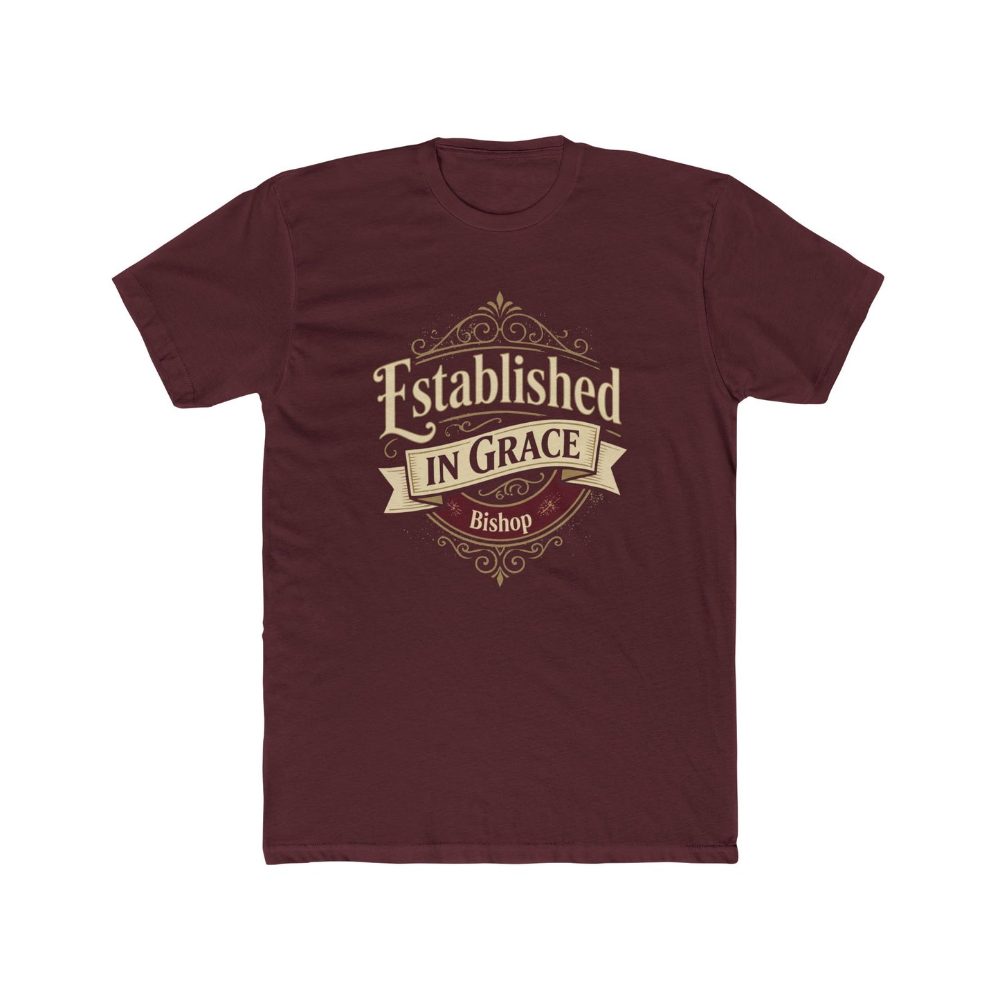 Established in Grace Bishop T‑Shirt — Vintage Christian Faith Tee